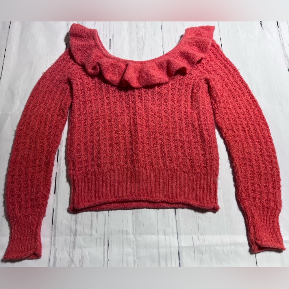 Anthropologie Ruffled Boat Neck Sweater - Picture 4 of 6